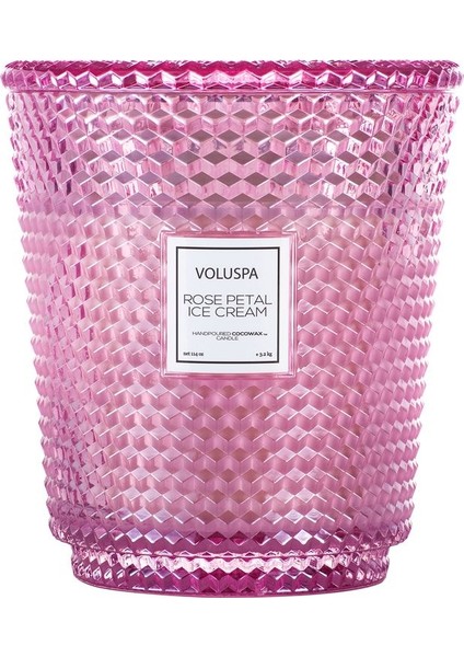 Rose Petal Ice Cream 5 Fitilli Mum Lüks ve Uzun Süreli Atmosfer