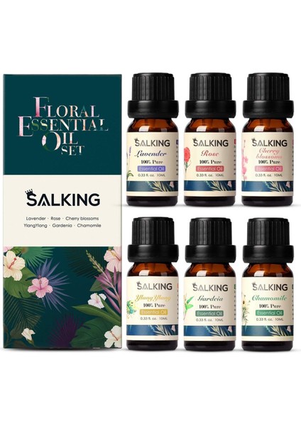 Uçucu Yağ Seti, ve Saf 6 Lı Koku Yağları, Aroma Terapi ve Difüzör İçin