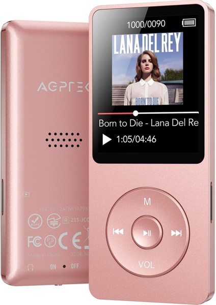 Mp3 Çalar 32 GB Bluetooth 5.3, 1.8 Inç Ekran, 70 Saat Çalma Süresi
