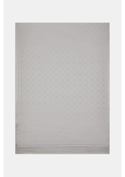 Özel Seri Monogram Jakarlı Şal 40830-GÜMÜŞ