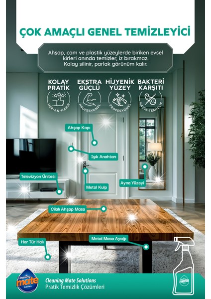 Cleaning Mate Ultra Güçlü Çok Amaçlı Genel Temizleyici modelleri