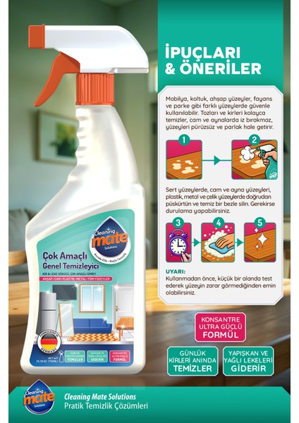 Cleaning Mate Ultra Güçlü Çok Amaçlı Genel Temizleyici indirimleri