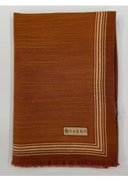 Monogram Pamuk Ipek Bordürlü Şal 41540-TABA