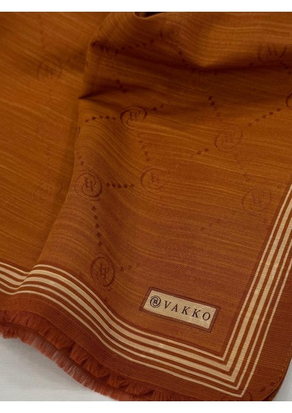 Monogram Pamuk Ipek Bordürlü Şal 41540-TABA fiyatları