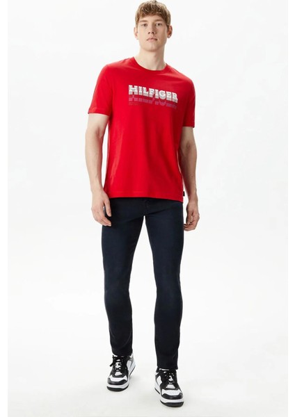 Tommy Hilfigerfade Hılfıger Tee Erkek T-Shirt MW0MW34377XLG
