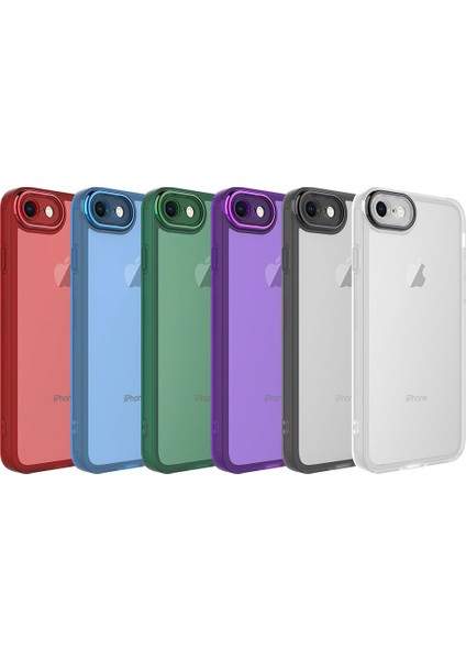 Apple iPhone 7 Kılıf Mavi Primula Kamera Korumalı Kapak Koruyucu Tasarım (Apple iPhone 7, Mavi)