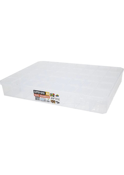 Mars 40 Bölmeli Şeffaf Organizer Box (4172)