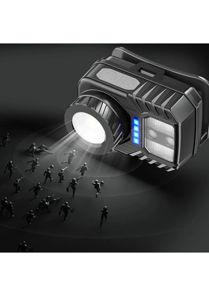 Peakstar PS-571 Sensör Xpg Cob LED USB Şarj Edilebilir Lityum Pilli Zoomlu Kafa Lambası fırsatları