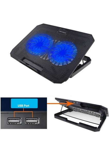 N99 Çift Fanlı Laptop Soğutucu - 8 Kademeli Standlı Notebook Soğutucu fiyatları