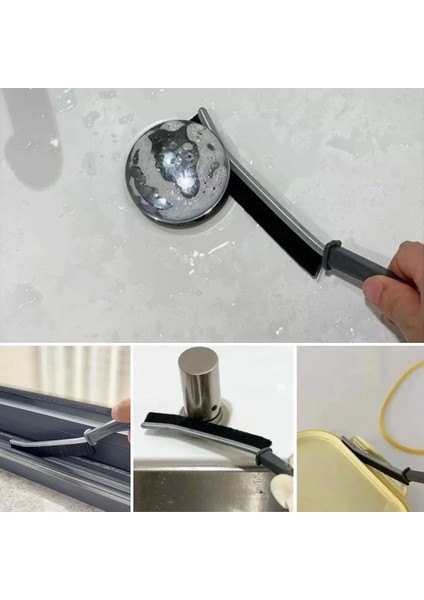 2li Çok Amaçlı Multi Ince Temizlik Fırçası Derz Arası Banyo Mutfak Lavabo Detay Temizleme Fırçası (4172)