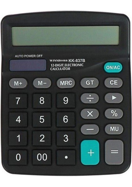 Standart Fonksiyonlu 12 Haneli Geniş LCD Ekran,pill Masaüstü Hesap Makinesi (4887)