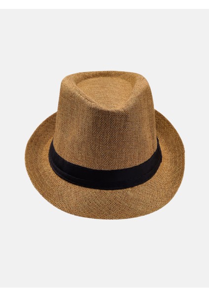 Yazlık Kumaş Açık Kahve Fötr Trilby Şapka modelleri