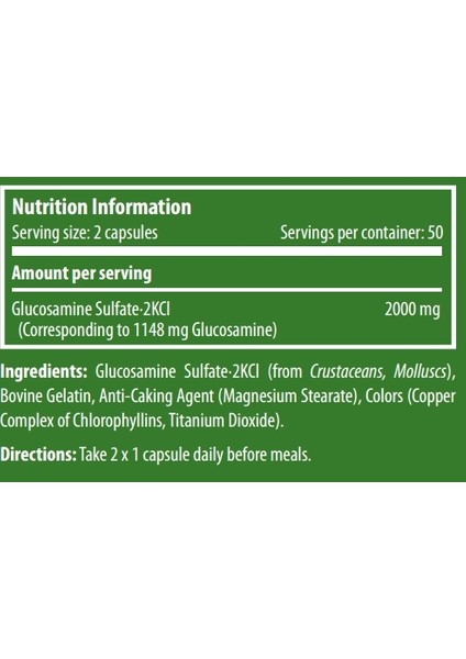 Nutrition Mega Glucosamine (Glukozamin) 100 Caps fiyatları