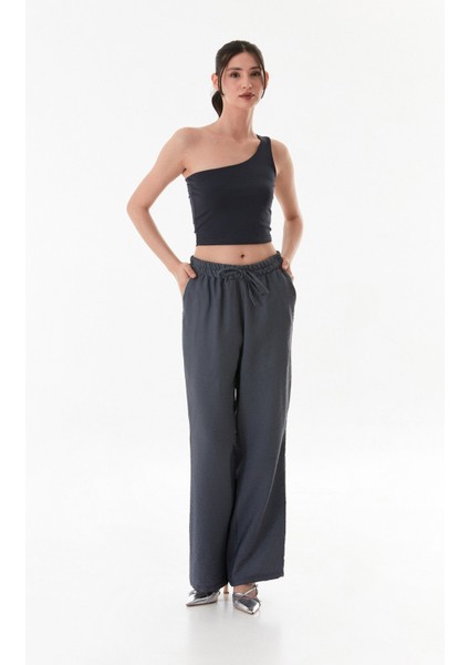 Basic Tek Kol Crop Bluz
