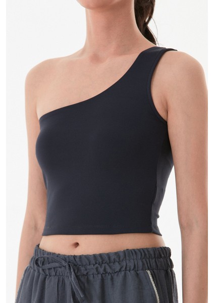 Basic Tek Kol Crop Bluz