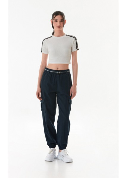 Kemerli Kargo Cepli Jogger Pantolon