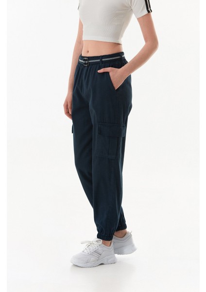 Kemerli Kargo Cepli Jogger Pantolon