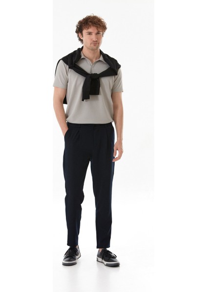 Beli Lastikli Bağlamalı Regular Fit Pantolon