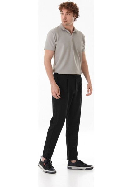 Beli Lastikli Bağlamalı Regular Fit Pantolon