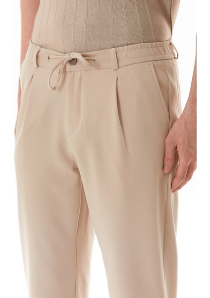 Beli Lastikli Bağlamalı Regular Fit Pantolon