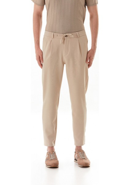 Beli Lastikli Bağlamalı Regular Fit Pantolon