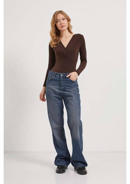 Kruvaze Yaka Bodysuit