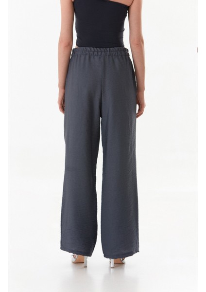 Cebi Taş Detaylı Beli Lastikli Palazzo Pantolon modelleri