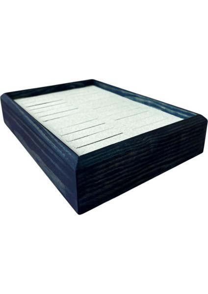 Yerli Üretim Mavi Ahşap Model 25 / 18 cm Gri Renk Batırmalı Bileklik Kelepçe Tablası fiyatları