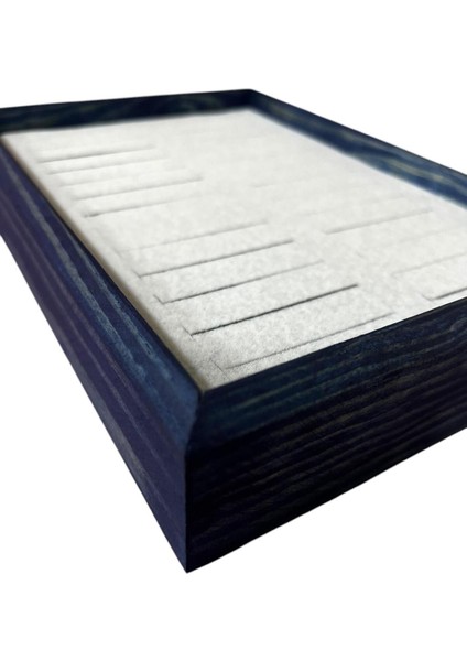 Yerli Üretim Mavi Ahşap Model 25 / 18 cm Gri Renk Batırmalı Bileklik Kelepçe Tablası fırsatları