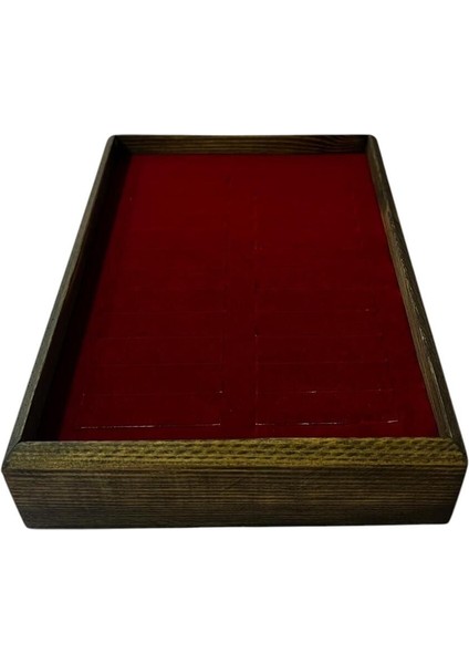 Yerli Üretim Ahşap Model 25 / 18 cm Kırmızı Renk Batırmalı Bileklik Kelepçe Tablası modelleri