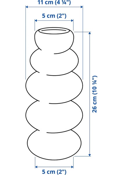 Kallarhals Cam Vazo, Turuncu, 26 cm fiyatları
