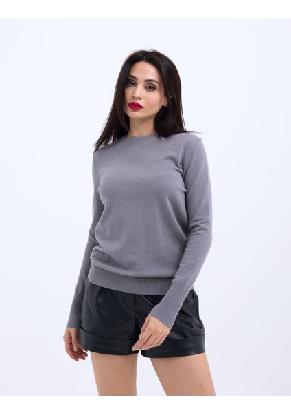 42281 Triko Salaş Kazak-Gri