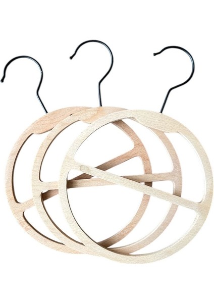 Ahşap Şal Askısı, Çap 18 cm , 2 Adet