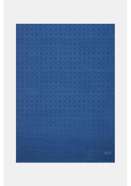 Pamuk Ipek Monogram Şal 40752-PETROL