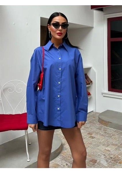 Klasik Oversize Poplin Gömlek 3421