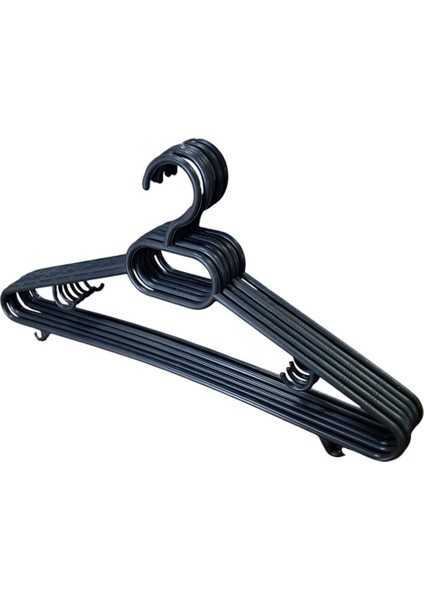 Kıyafet Askısı Ekonomik Elbise Askısı 6 Adet - Antrasit
