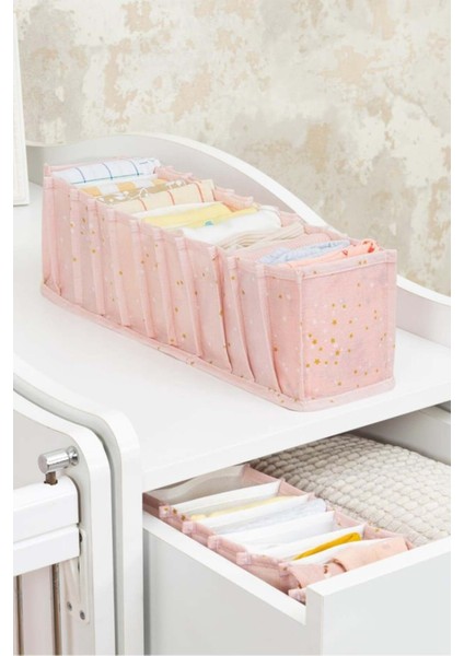 Baby Akordiyon Organizer Çekmece Düzenleyici Small, Pembe