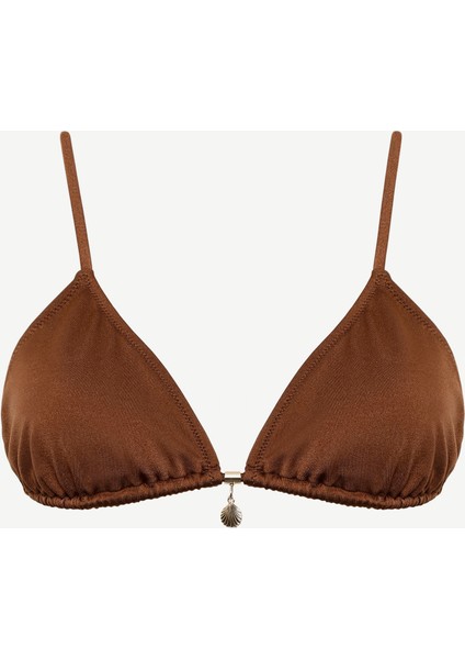 Boncuk Detaylı Üçgen Bikini Üst