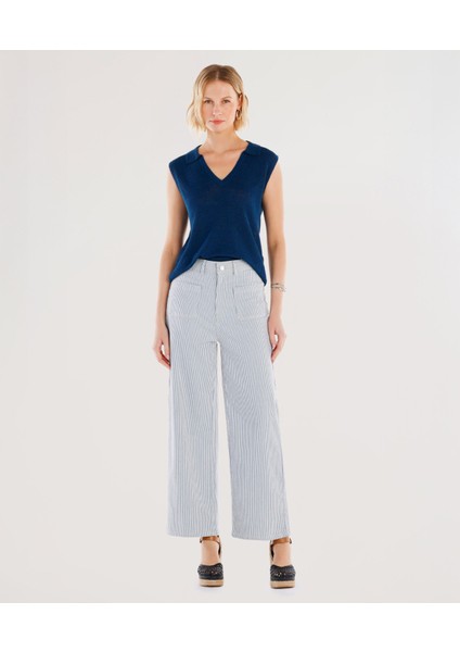 Cepli Normal Bel Düz Fit Denim Pantolon