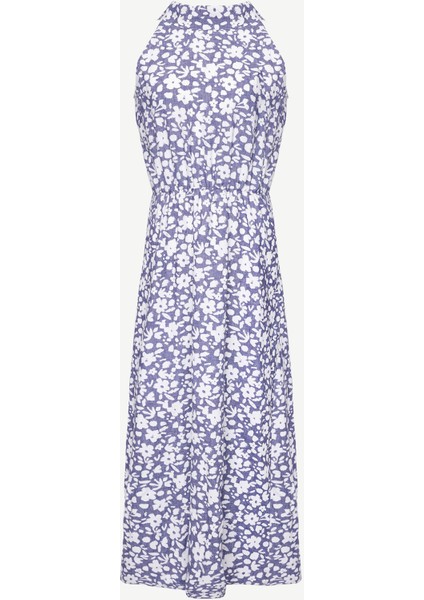 Dik Yaka Kolsuz Uzun Boy Elbise