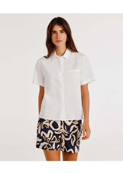 Kısa Kollu Fileto Cepli Gömlek