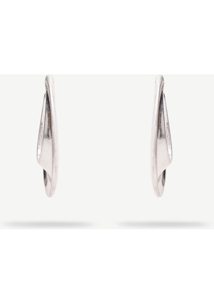 Dokulu Oval Küpe