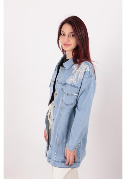 140056 Kadın Jean Ceket modelleri