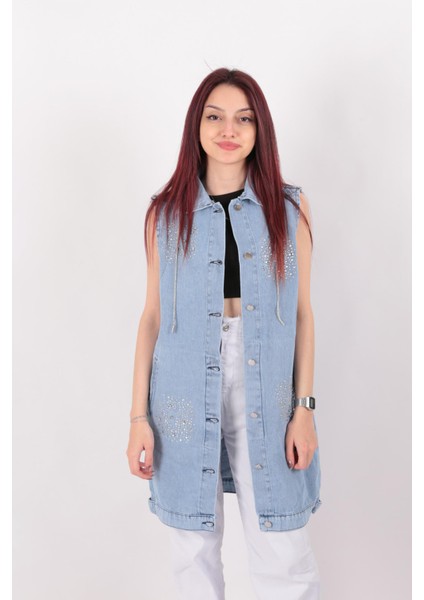 1057 Kadın Jean Yelek