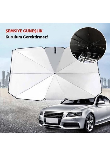 Tüm Araçlar Için Uyumlu Araba Ön Cam Güneşlik Katlanabilir Güneşlik Şemsiye Ön Cam Gölgelik