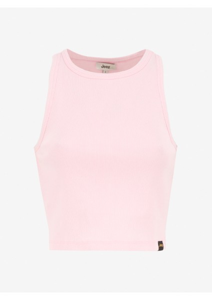 Pembe Kadın Bisiklet Yaka Basic Fit Atlet C4SL-TST4044