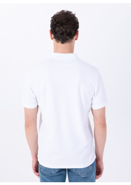 Baskılı Beyaz Erkek Polo T-Shirt M5SM-TST1335 indirimleri