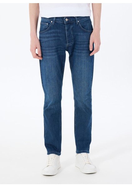 Orta Bel Tapered Fit Indigo Erkek Denim Pantolon Toledo Tapered -1014 modelleri