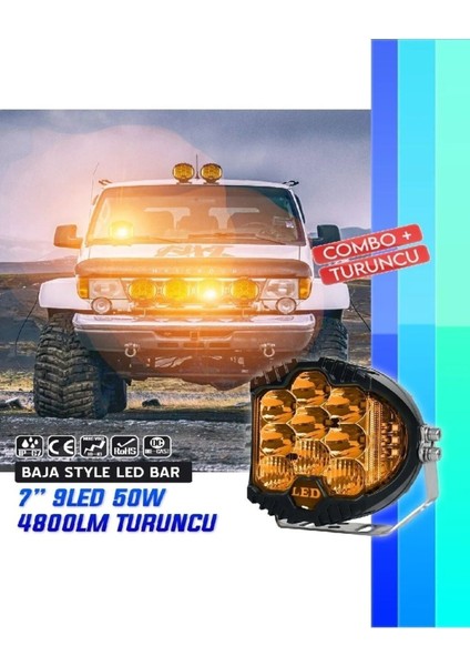 7" Baja Style Shooter Offroad Projektör LED Lamba