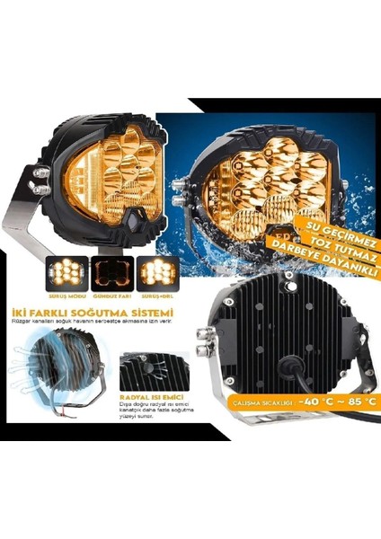 7" Baja Style Shooter Offroad Projektör LED Lamba